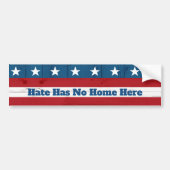 Rustic USA Patriotic Flag "Hate has no Zuhause Her Autoaufkleber (Vorne)