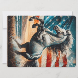 Rustic, USA Schimmel-Hengst Feiertagskarte
