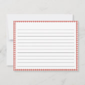 Rustic vegetables Bridal shower Recipe card Mitteilungskarte (Rückseite)