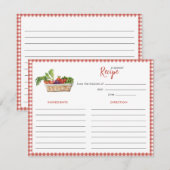 Rustic vegetables Bridal shower Recipe card Mitteilungskarte (Vorne/Hinten)