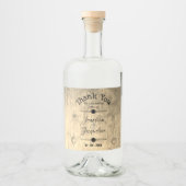 Rustic Vielen Dank für Ihr Geschenk Skriptnamen Ch Alkoholflaschenetikett (Vorderseite)