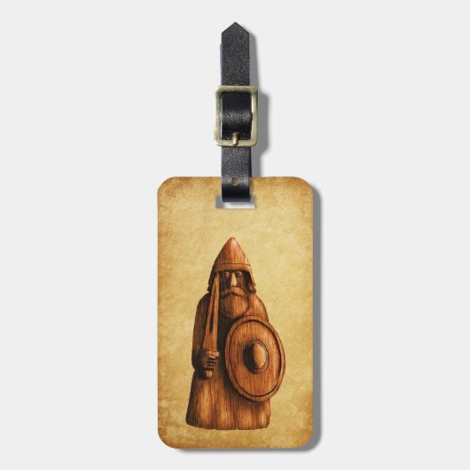 Rustic Viking Gepäckanhänger (Vorderseite vertikal)