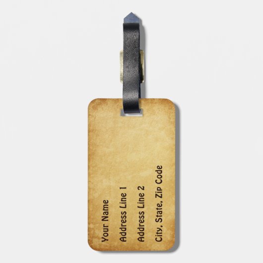 Rustic Viking Gepäckanhänger (Rückseite vertikal)