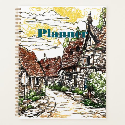 Rustic Village Planer - Landschaft Art Design (Vorderseite)