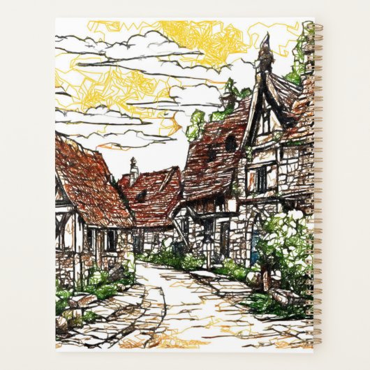 Rustic Village Planer - Landschaft Art Design (Rückseite)