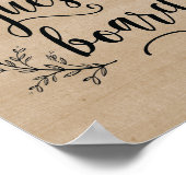 Rustic Vines Wedding Guest Board - Zeichen Poster (Ecke)