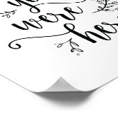 Rustic Vines Wedding Wish Sie waren hier Zeichen Poster (Ecke)