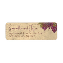 Rustic Vineyard Watercolor Return Address