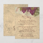 Rustic Vineyard Wedding Details Enclosure Card Begleitkarte (Vorne/Hinten)