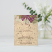 Rustic Vineyard Wedding Details Enclosure Card Begleitkarte (Stehend Vorderseite)