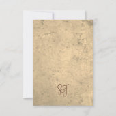 Rustic Vineyard Wedding Meal Choice RSVP (Rückseite)