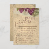 Rustic Vineyard Wedding Meal Choice RSVP (Vorne/Hinten)