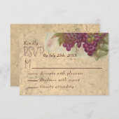 Rustic Vineyard Wedding RSVP Card (Vorne/Hinten)