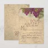 Rustic Vineyard Wedding RSVP Response Card Karte (Vorne/Hinten)