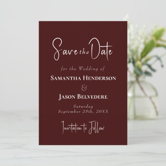 Rustic Vineyard Wedding Save the Date  (Stehend Vorderseite)