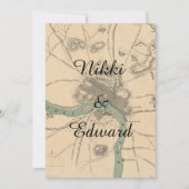 Rustic Vintag Richmond VA Karte Einladung zur Hoch (Vorderseite)