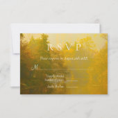 Rustic Vintage Autumn Forest Wedding RSVP Karte (Vorderseite)