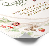 Rustic Vintage Baby Shower Diaper Raffle Poster (Ecke)