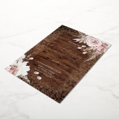 Rustic Vintage Blush Floral Wedding Folieneinladung (Gedreht)