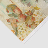 Rustic Vintage Christmas Birds & Holly Ephemera Seidenpapier (Ausschnitt)