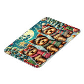 Rustic Vintage Christmas Terrier Yorkshire Dog Magnet (Linke Seite)