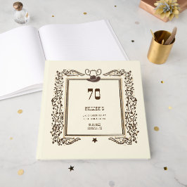 Rustic Vintage Cowboy Western Barn Elegant Gästebuch