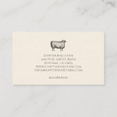 Rustic Vintage Farm Chickens Sheep Farm Animals  Visitenkarte (Rückseite)