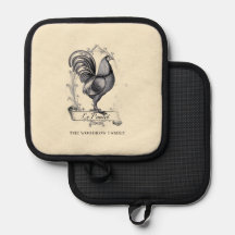 Rustic Vintage Hen Family Name Farm