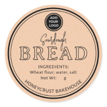 Rustic Vintage Kraft Paper Sourdough Bread Sticker