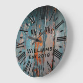 Rustic Vintage Personalized Wood Custom Große Wanduhr (Winkel)