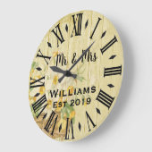 Rustic Vintage Personalized Wood Custom Große Wanduhr (Winkel)