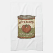 Rustic Vintage Spiced Tomato Can Geschirrtuch (Vertikal)
