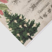 Rustic Vintage Weihnachten Botanisches Ephemera Seidenpapier (Ausschnitt)