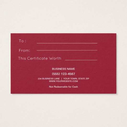 Rustic Vintage Weihnachtsgeschenkkarte (Rückseite)