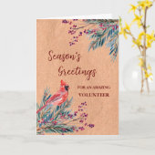 Rustic Volunteer Weihnachtskarte Karte (Gelbe Blume)