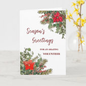 Rustic Volunteer Weihnachtskarte Karte (Gelbe Blume)