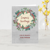 Rustic Volunteer Weihnachtskarte Karte (Gelbe Blume)