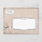 Rustic Wagon Wheel Longhorn Cowboy Save the Date Ankündigungspostkarte (Rückseite)