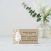 Rustic Warm Burlap Lace Hochzeitskarte für Beach R Begleitkarte (Stehend Vorderseite)