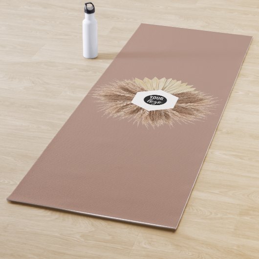 Rustic Warm Neutral Colors Business Logo Yogamatte (Beispiel)