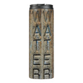 Rustic Water Sign Thermosbecher (Rückseite)
