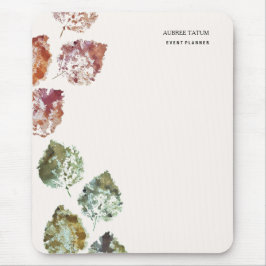 Rustic Watercolor Art Falling Leaves Autumn Mousepad