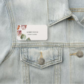 Rustic Watercolor Art Falling Leaves Autumn Namensschild (Beispiel)