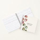 Rustic Watercolor Art Falling Leaves Autumn Notizblock (Innenseite)