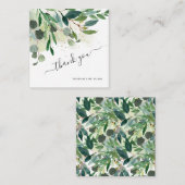 Rustic Watercolor Blue Gum Eucalyptus vielen Dank Mitteilungskarte (Vorne/Hinten)