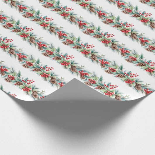 Rustic Watercolor Border Geschenkpapier (Ecke)