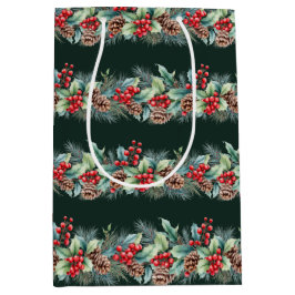 Rustic Watercolor Border Mittlere Geschenktüte