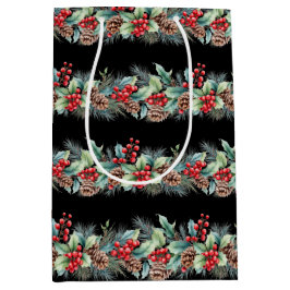 Rustic Watercolor Border Mittlere Geschenktüte