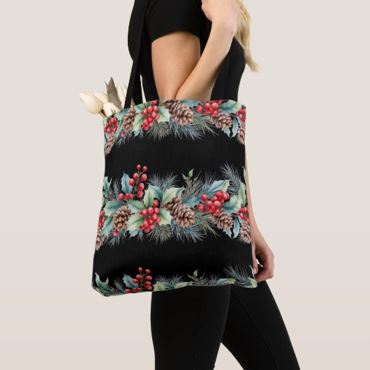 Rustic Watercolor Border Tasche (Von Nahem)