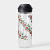 Rustic Watercolor Border Trinkflasche (Rückseite)